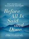 Imagen de portada para Before All Is Said and Done